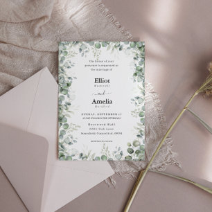 Faire-part de mariage de l'empattement de l'eucaly
