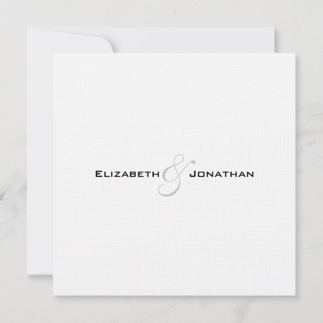 Faire-part de mariage de lin de code QR moderne (Devant)