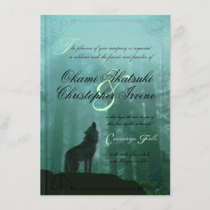 Faire-part de mariage de livre d'imaginaire