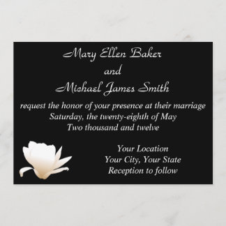 Faire-part de mariage de Lotus blanc