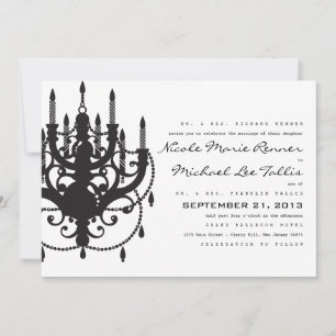 Faire-part de mariage de lustre classique