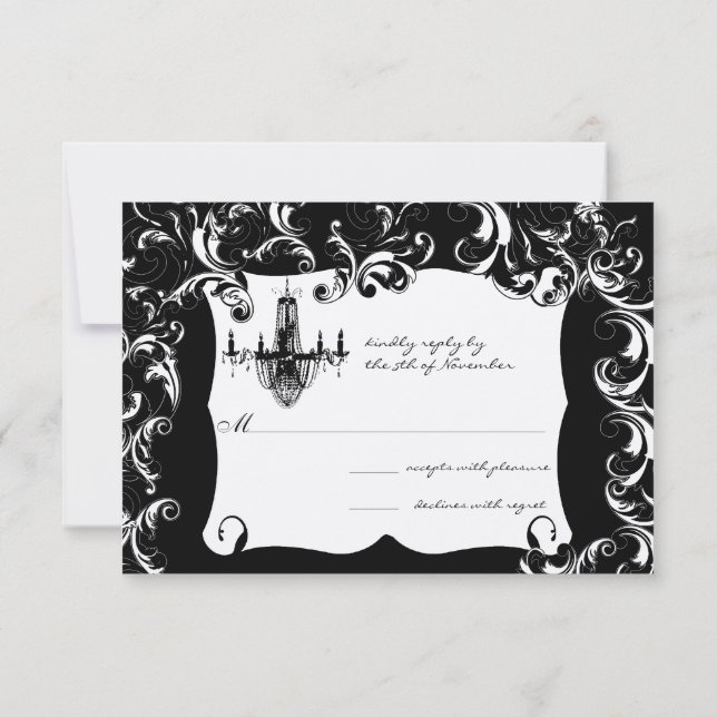 Faire-part de mariage de lustre Fancy (Dos)