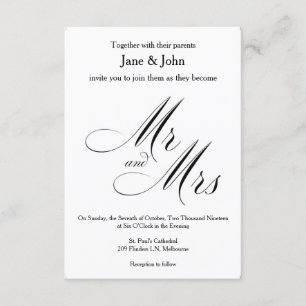Faire-part de mariage de M. et de Mme Basic