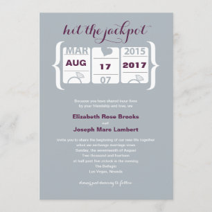 Faire-part de mariage de machine à sous