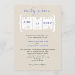 Faire-part de mariage de machine à sous