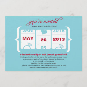 Faire-part de mariage de machine à sous