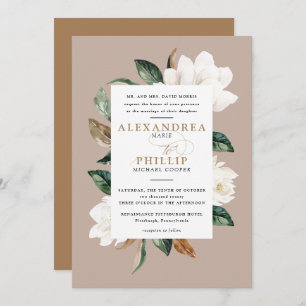 Faire-part de mariage de Magnolia  Tan