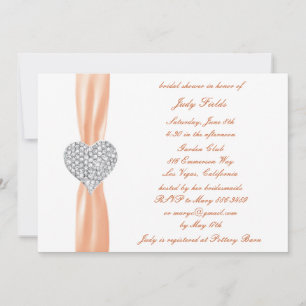 Faire-part de mariage de mariage élégant avec cœur
