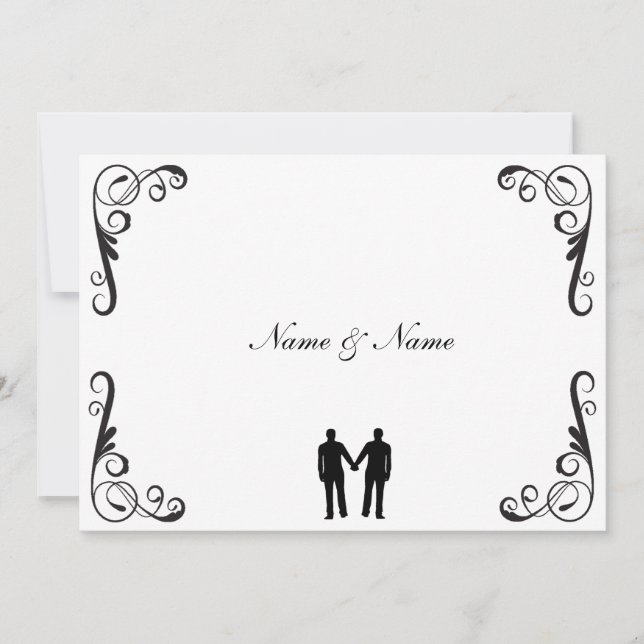 Faire-part de mariage de marié et d'homosexuel de (Devant)