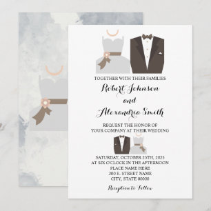 Faire-part de mariage de mariée et de chambre