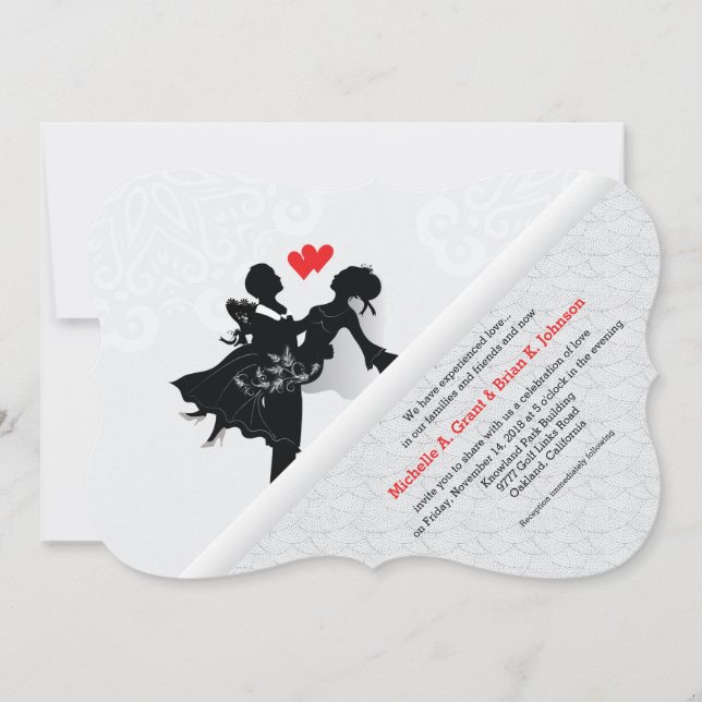 Faire-part de mariage de mariée et de mariée (Devant)