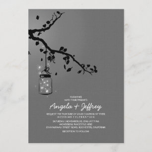 faire-part de mariage de mason de lucioles romanti