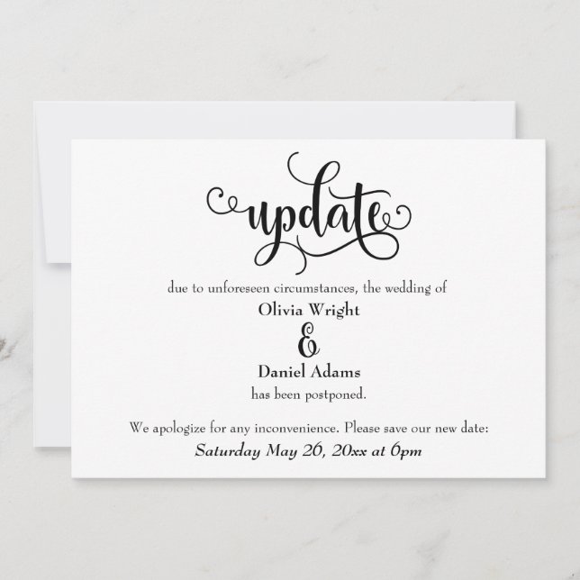 Faire-part de Mariage de mise à jour du script rep (Devant)