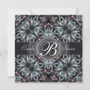 Faire-part de mariage de monogramme du ciel de l'I