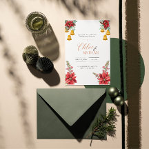 Faire-part de mariage de Noël personnalisable