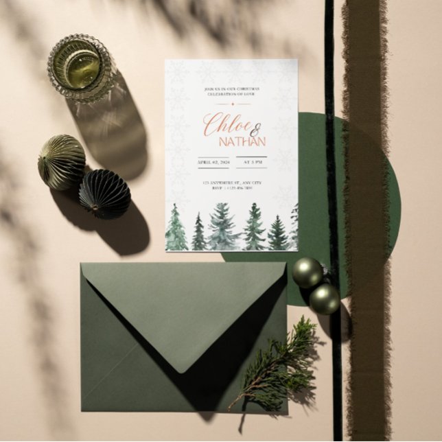 Faire-part de mariage de Noël personnalisable (Créateur téléchargé)