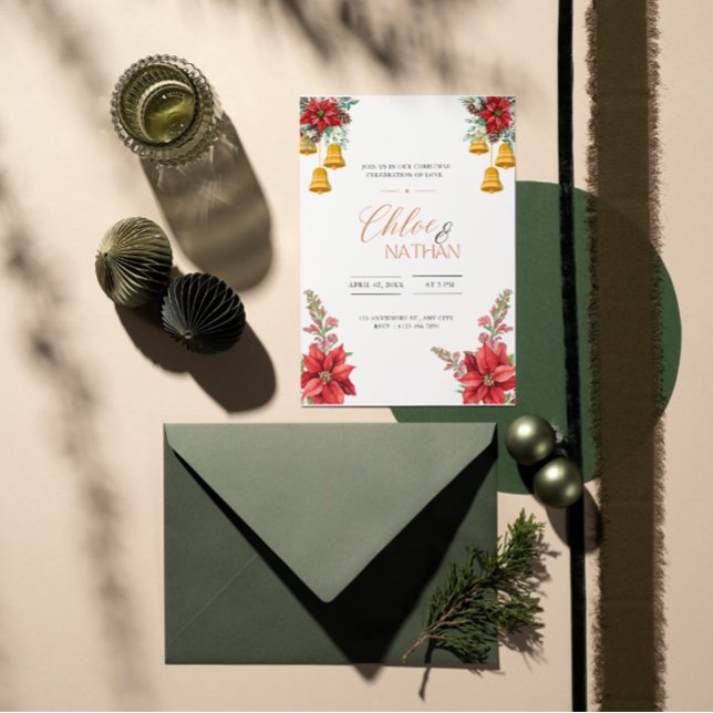 Faire-part de mariage de Noël personnalisable (Créateur téléchargé)