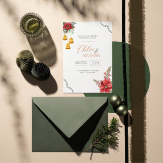 Faire-part de mariage de Noël personnalisable