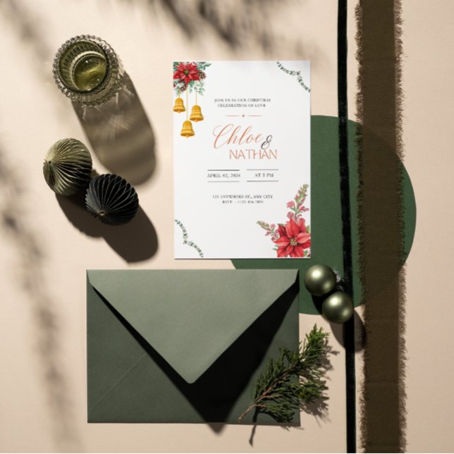 Faire-part de mariage de Noël personnalisable (Créateur téléchargé)