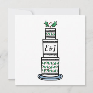 Faire-part de mariage de Noël personnalisée