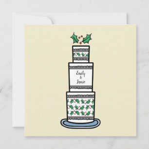 Faire-part de mariage de Noël personnalisée