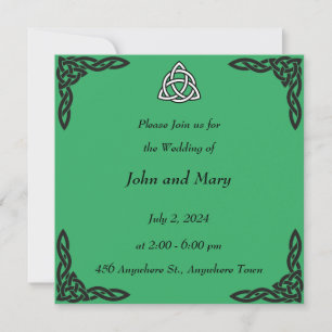 Faire-part de mariage de noeud de trinité celtique