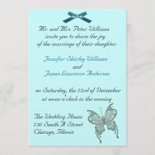 Faire-part de mariage de papillon