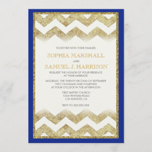 Faire-part de mariage de Parties scintillant d'or