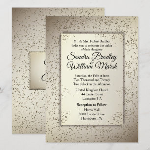 Faire-part de mariage de Parties scintillant rusti