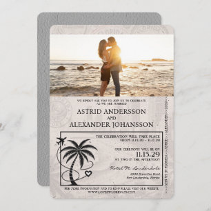 Faire-part de mariage de passeport de Floride gris