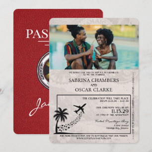 Faire-part de mariage de passeport de la Jamaïque 
