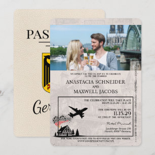 Faire-part de mariage de passeport ivoirien Allema