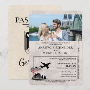 Faire-part de mariage de passeport ivoirien Allema