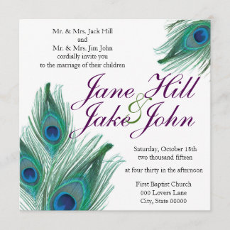 Faire-part de mariage de Peacock