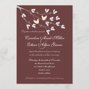 Faire-part de mariage de perruches