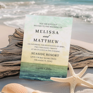 Faire-part de mariage de plage