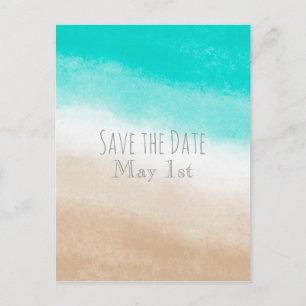 Faire-part de mariage de plage à l'aquarelle sarce