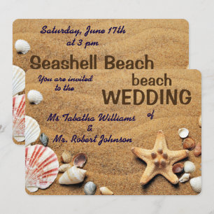 Faire-part de mariage de plage de conception de