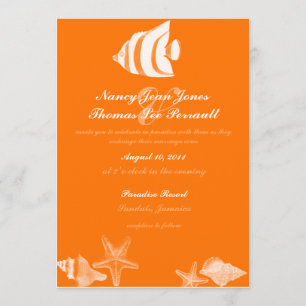 Faire-part de mariage de poissons tropicaux