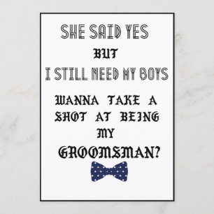Faire-part de mariage de proposition de Groomsman 