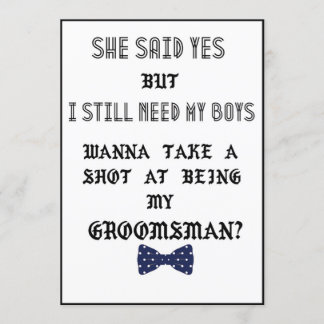 Faire-part de mariage de proposition de Groomsman 