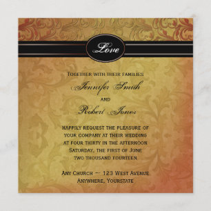 Faire-part de mariage de Regency de chute