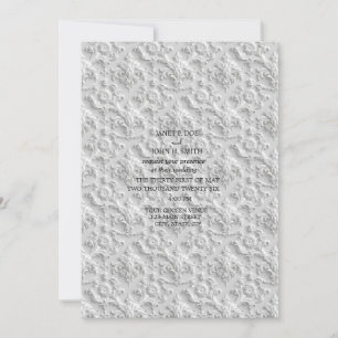 Faire-part de mariage de relief de style vintage