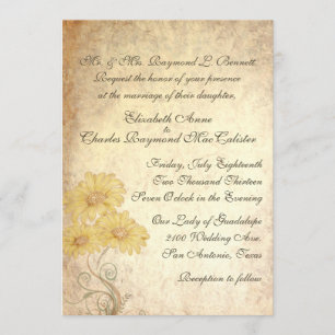 Faire-part de mariage de reproduction antique des