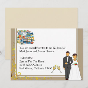 Faire-part de mariage de rêve de Californie