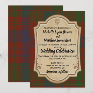 Faire-part de mariage de Ross Tartan