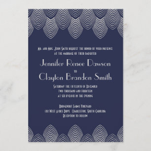 Faire-part de mariage de saint Jacques Art déco vi