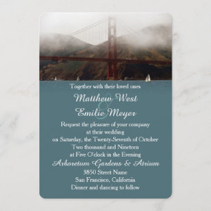 Faire-part de mariage de San Francisco de Golden