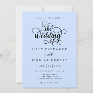 Faire-part de mariage de script de typographie cla