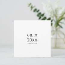 Faire-part de mariage de script minimaliste modern